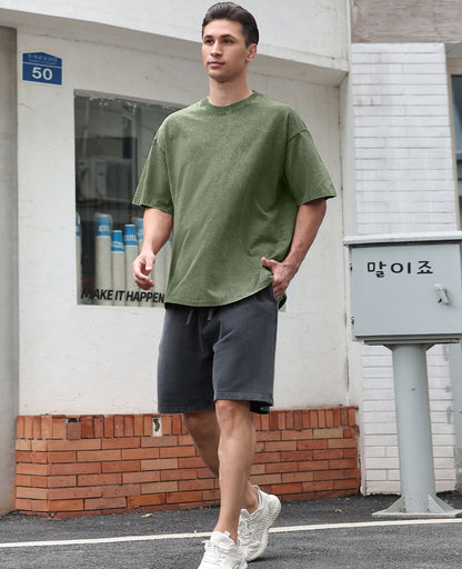 Men's Cotton T-Shirts Oversized Tee Tops