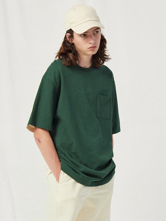 100% Cotton Spliced Two Tone T-shirt KeepShowing