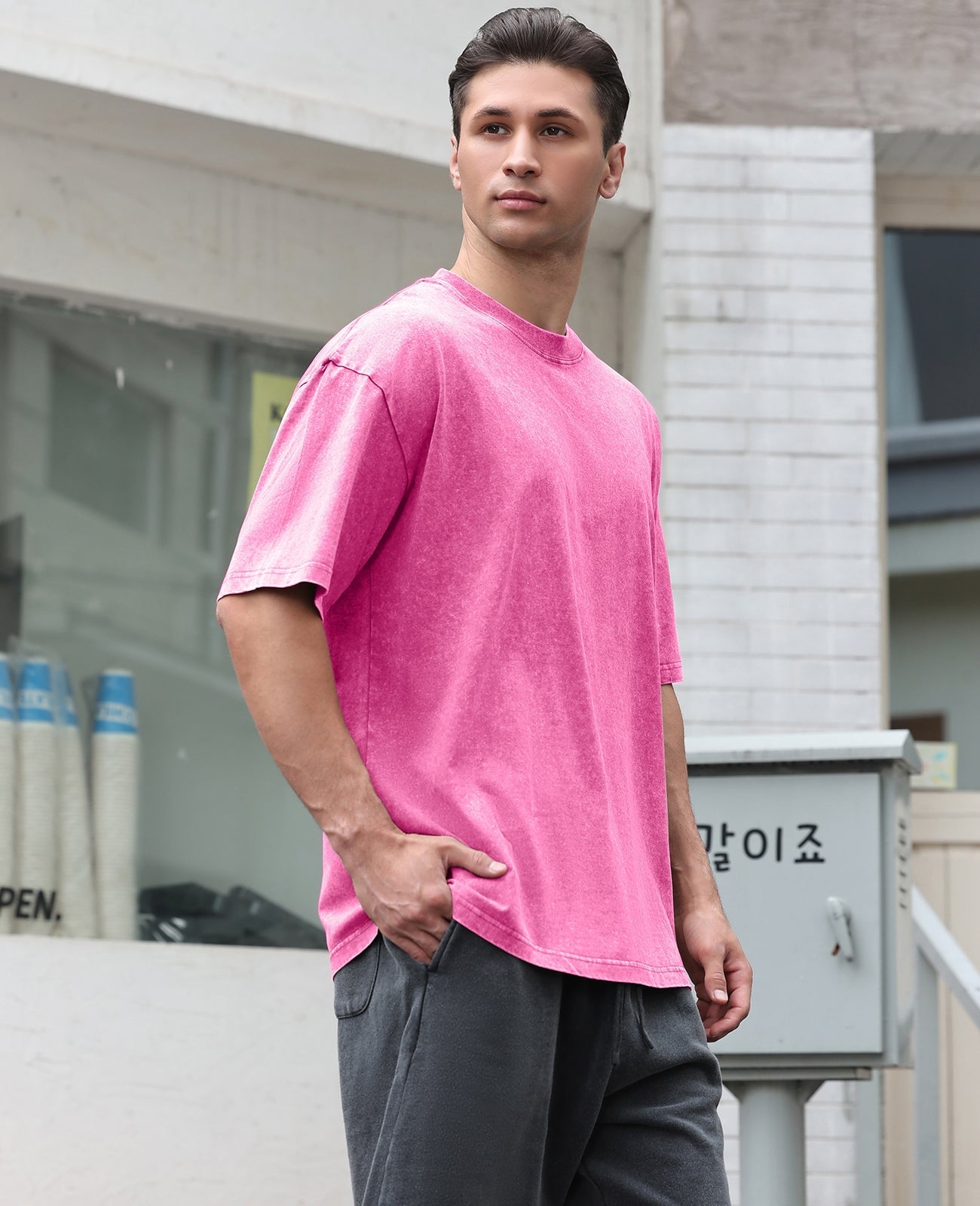 Men's Cotton T-Shirts Oversized Tee Tops