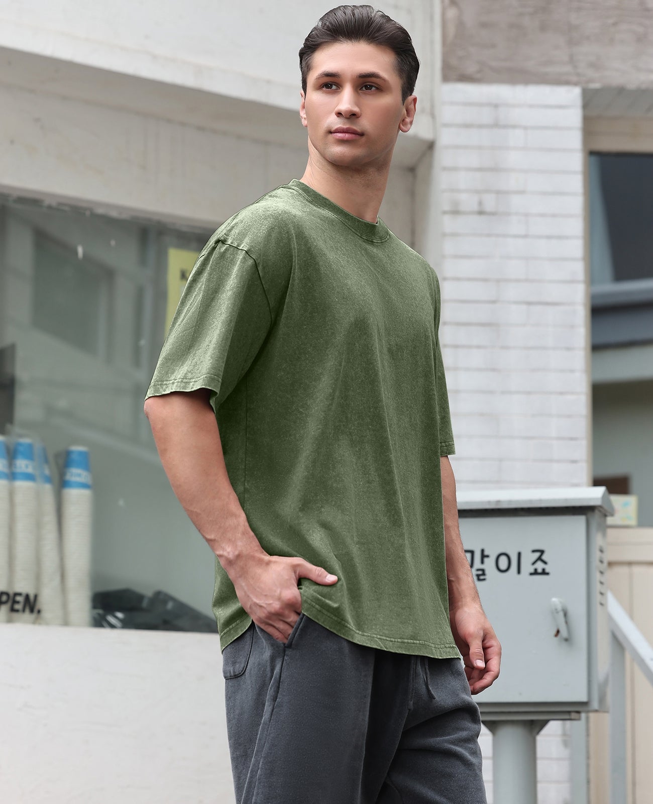 Men's Cotton T-Shirts Oversized Tee Tops