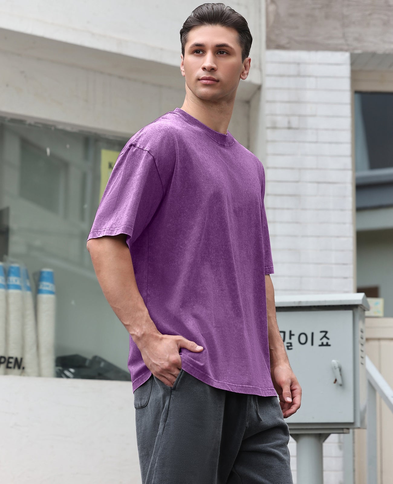 Men's Cotton T-Shirts Oversized Tee Tops