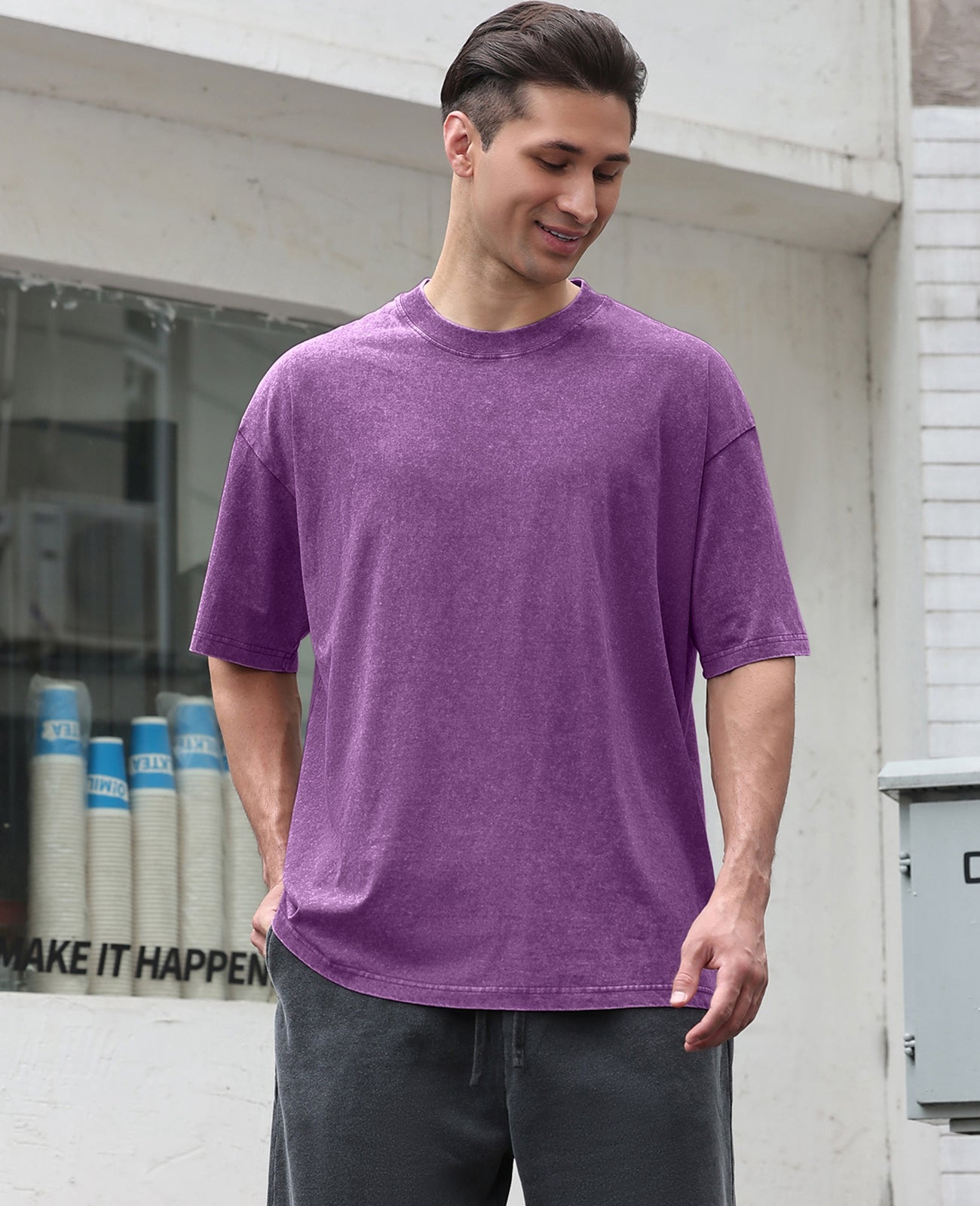 Men's Cotton T-Shirts Oversized Tee Tops