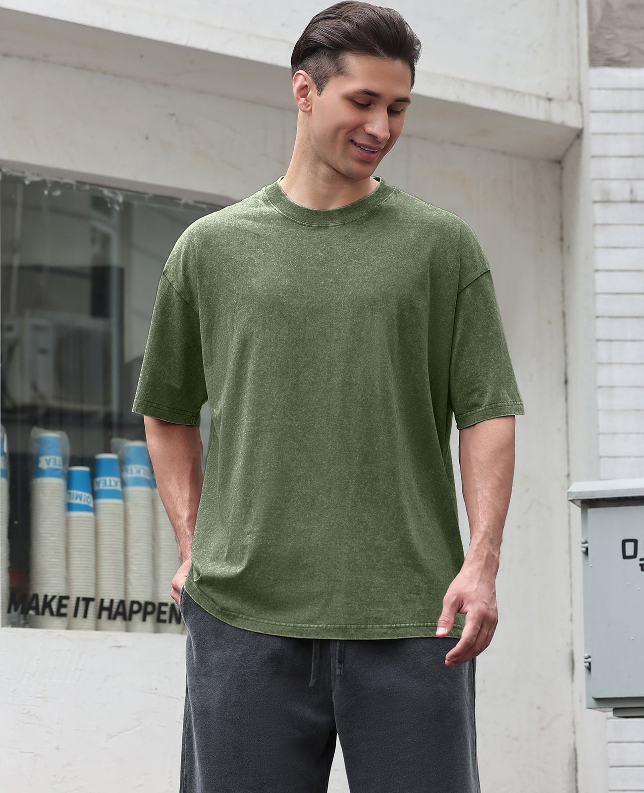 Men's Cotton T-Shirts Oversized Tee Tops