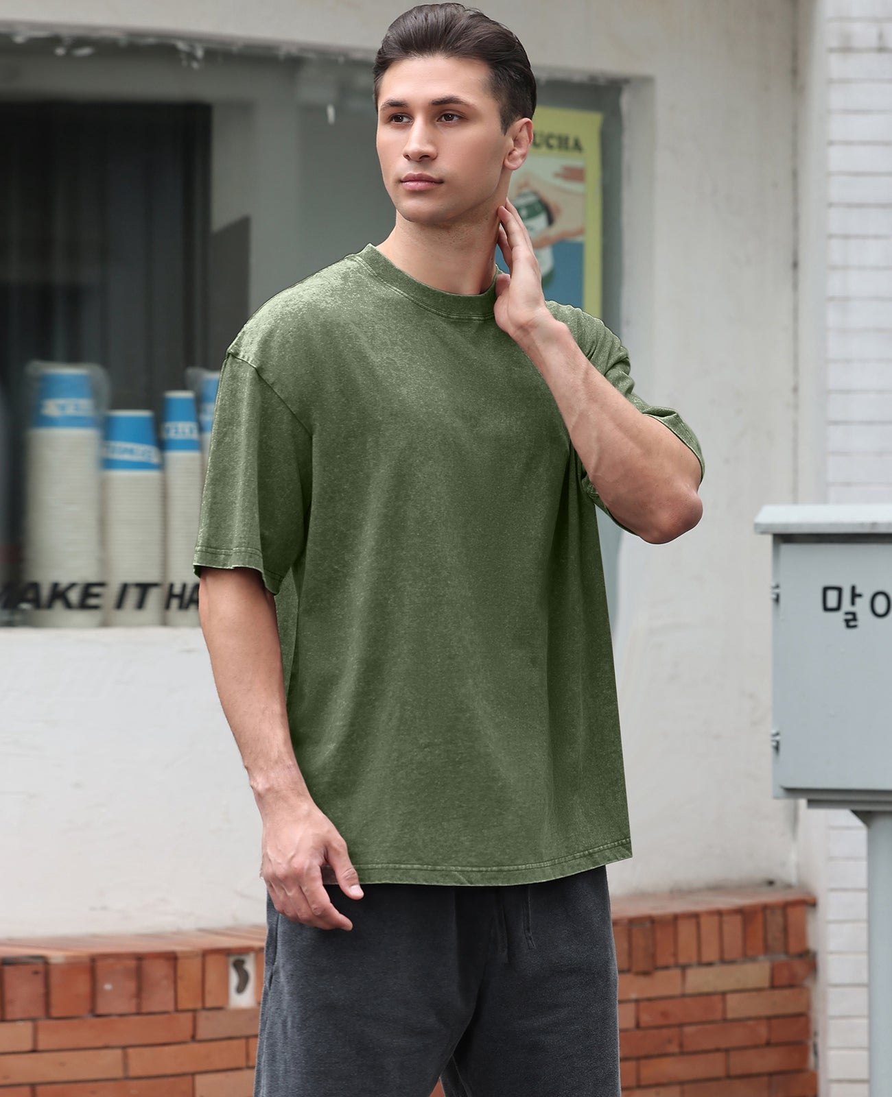Men's Cotton T-Shirts Oversized Tee Tops