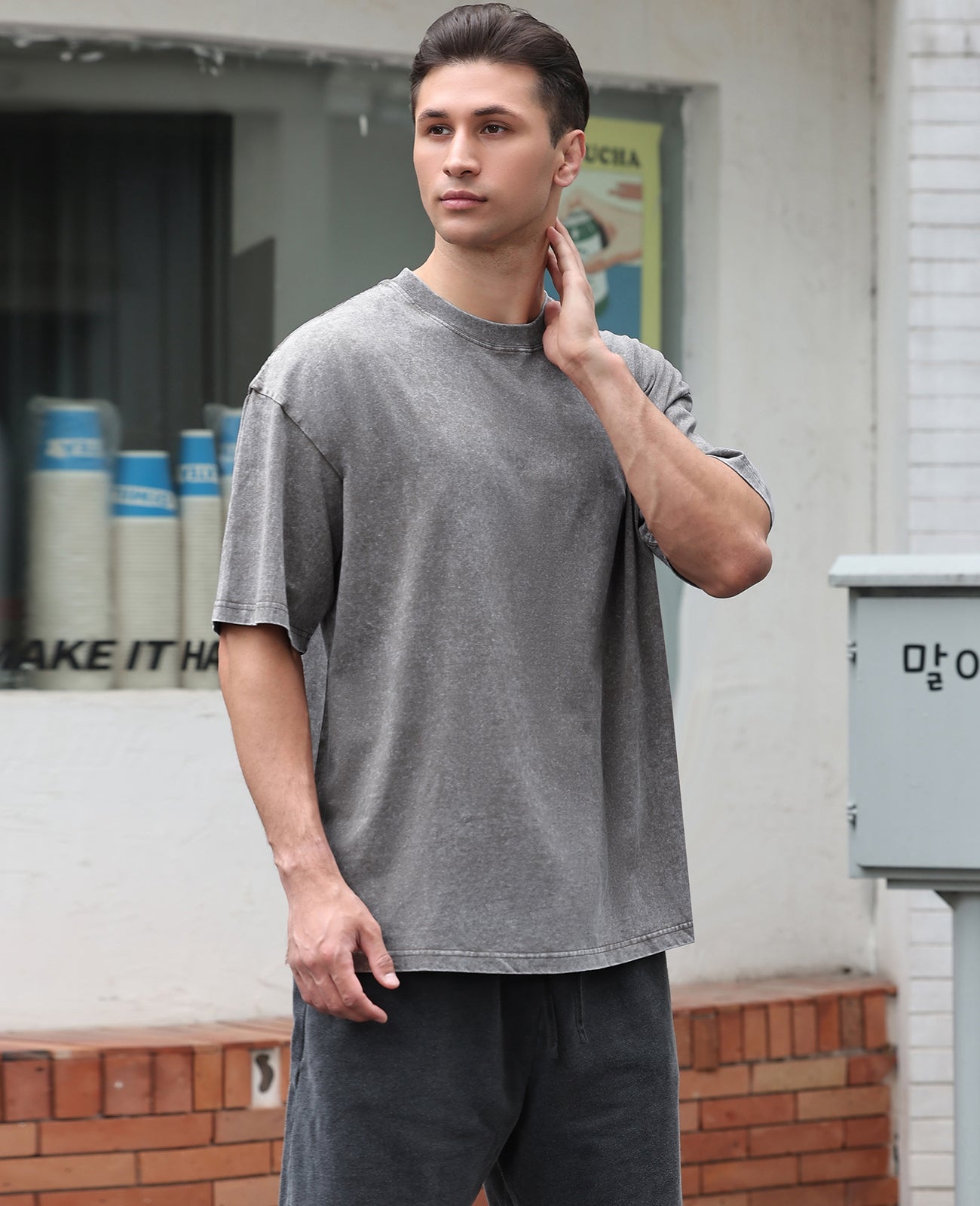 Men's Cotton T-Shirts Oversized Tee Tops