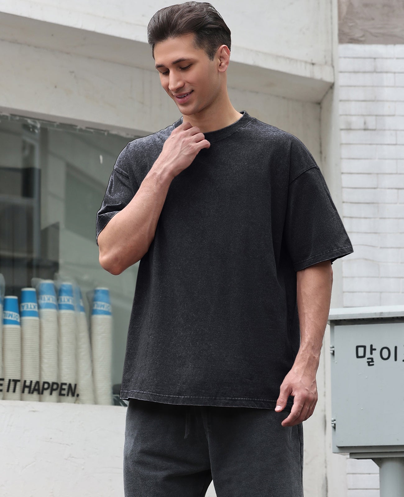 Men's Cotton T-Shirts Oversized Tee Tops