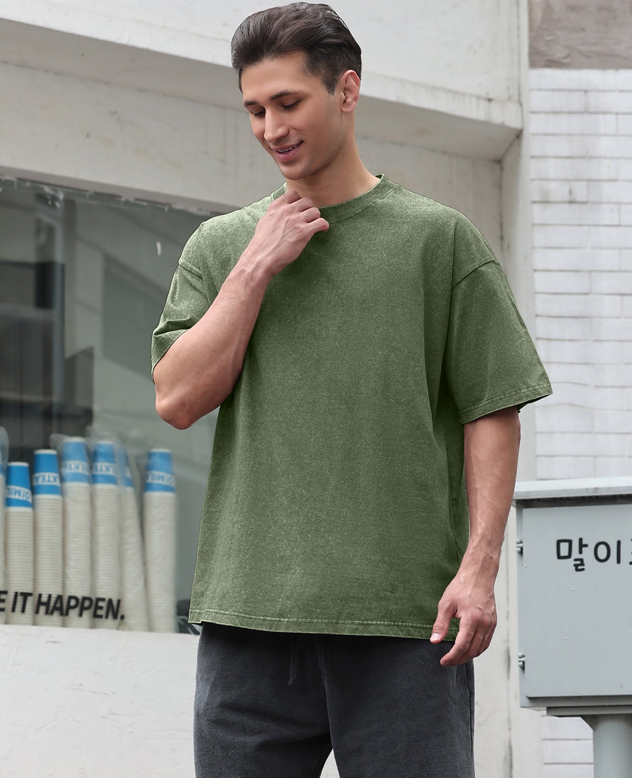 Men's Cotton T-Shirts Oversized Tee Tops