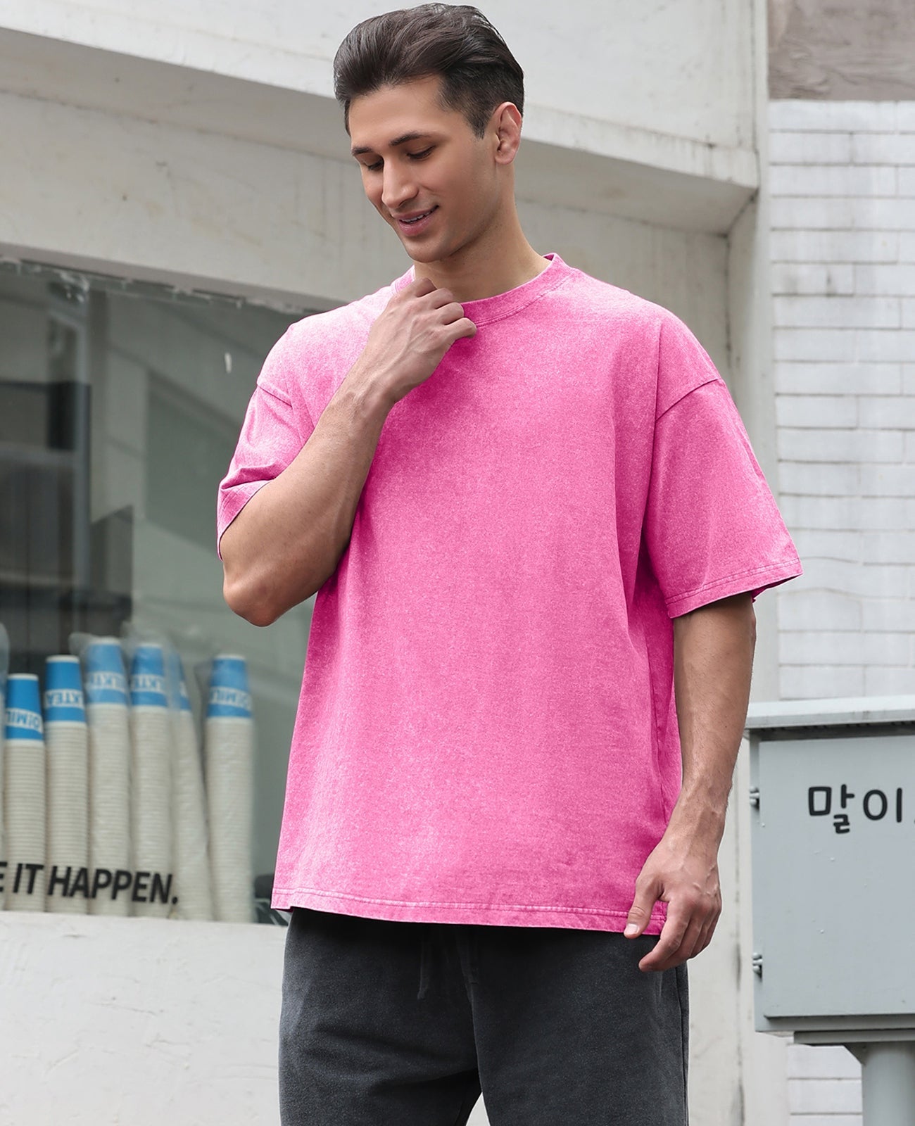 Men's Cotton T-Shirts Oversized Tee Tops
