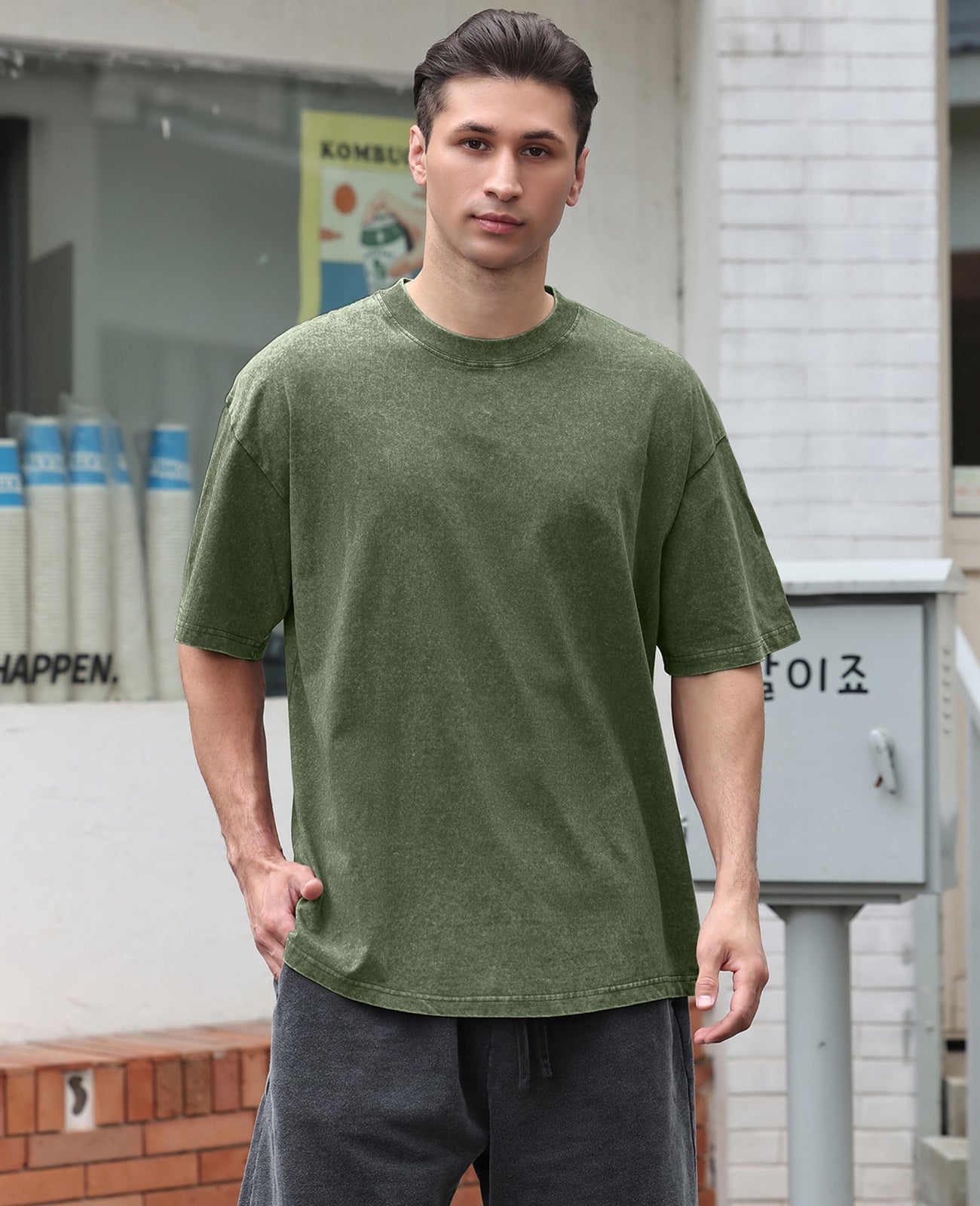 Men's Cotton T-Shirts Oversized Tee Tops