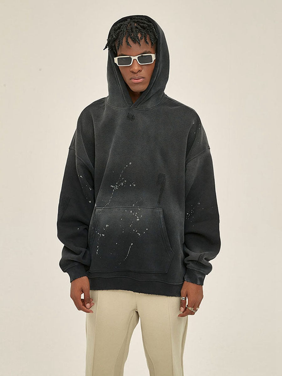 Dullness Drop Shoulder Lined Street Hoodie